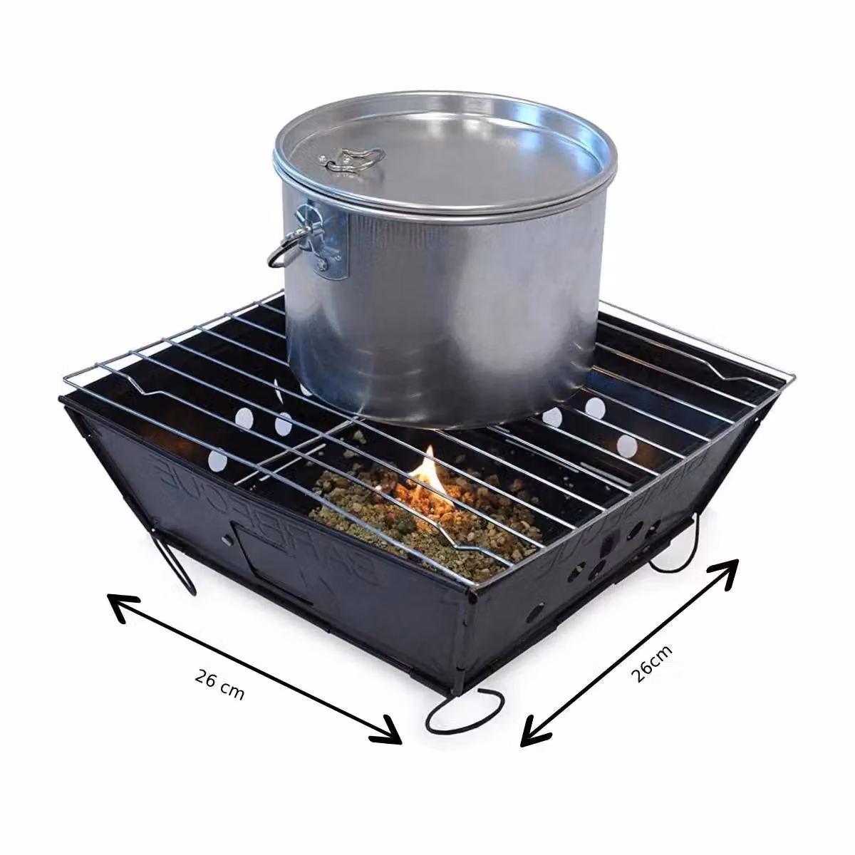 Fresh Grills Small Portable Charcoal Tabletop BBQ in Black – 5