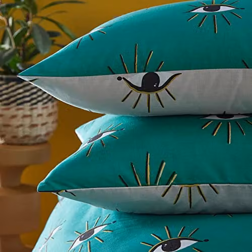 Riva Home Reversible Polycotton Duvet Cover and Pillowcase Set, Green, W: 230 cm x D: 220 cm, Pillowcase: 50 x 75 cm – 2