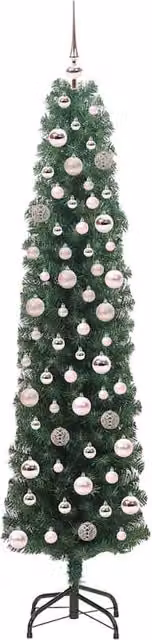 Berkfield Home Artificial Christmas Tree with 300 LEDs and Stand, Green, H 180 cm x W 48 cm x D 48 cm