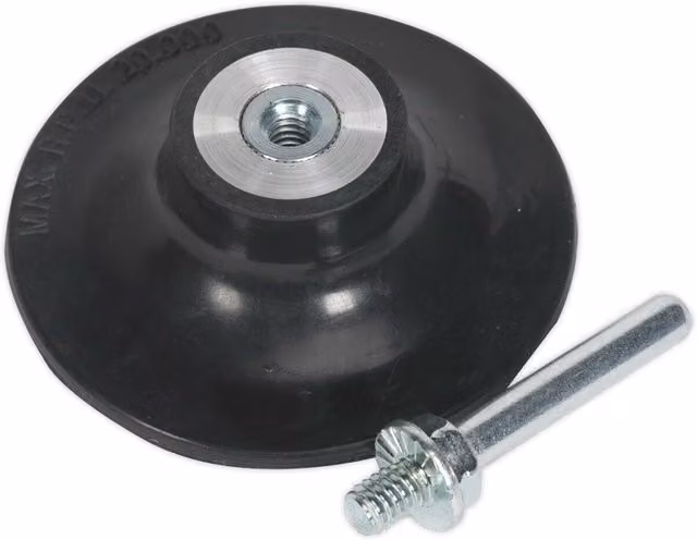 Loops 75mm Quick Change Backing Pad with 1/4 Inch UNC Thread for Angle Grinder Discs, Black and Multicolour