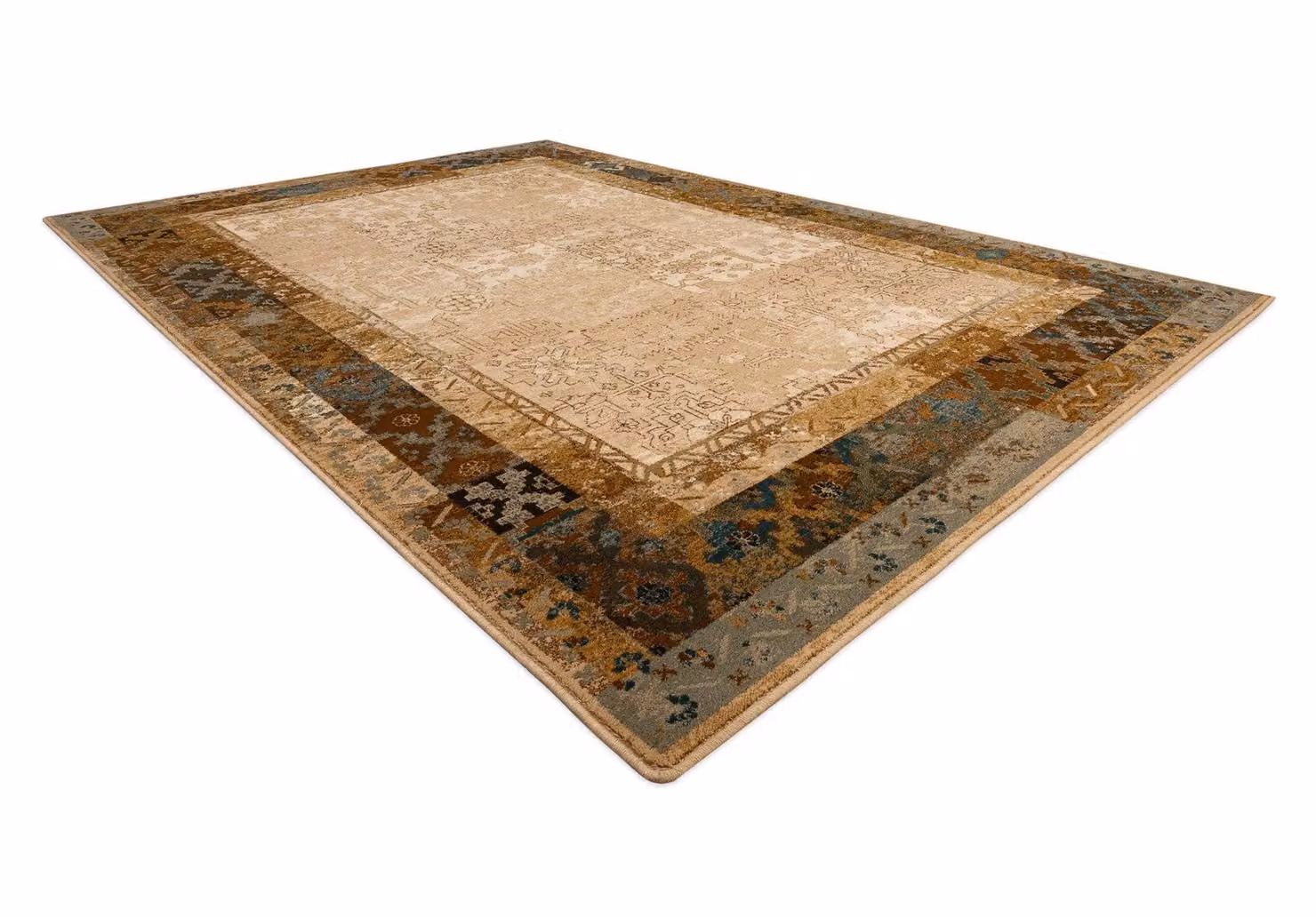 RugsX Wool Omega Rectangular Rug in Brown, W: 135 cm, L: 200 cm – 2