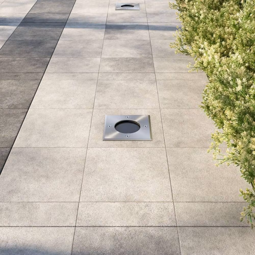 Berkfield Home Set of 3 Square Black Outdoor Recessed Ground Lights – 2