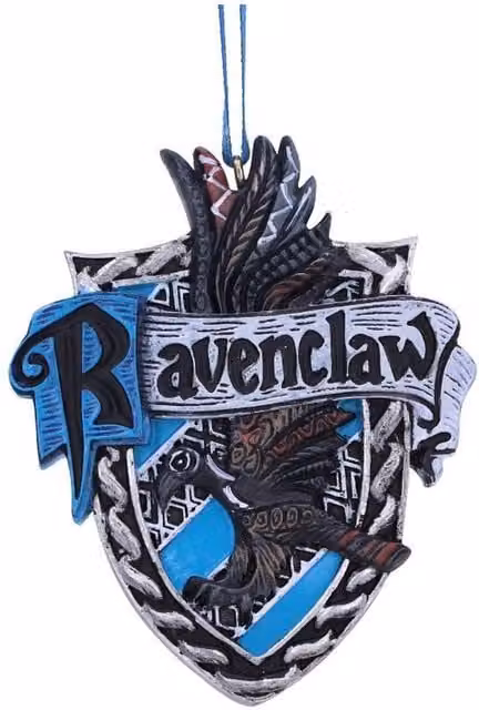 Nemesis Now Harry Potter Ravenclaw Crest Blue Hanging Ornament, Diameter: 8 cm