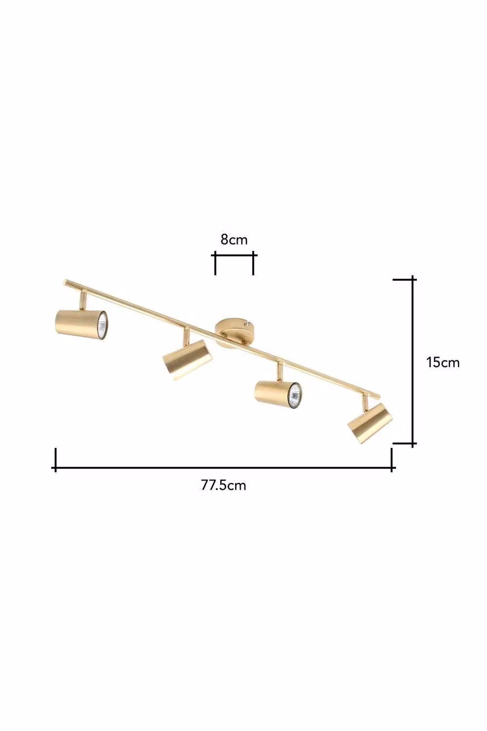 BHS Lighting Barley Adjustable Spotlight Bar Ceiling Light in Gold/Brass – 2