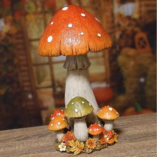 The Straits Trading Multicolour Dotted Mushroom Figurine Resin Tabletop Ornament – 2