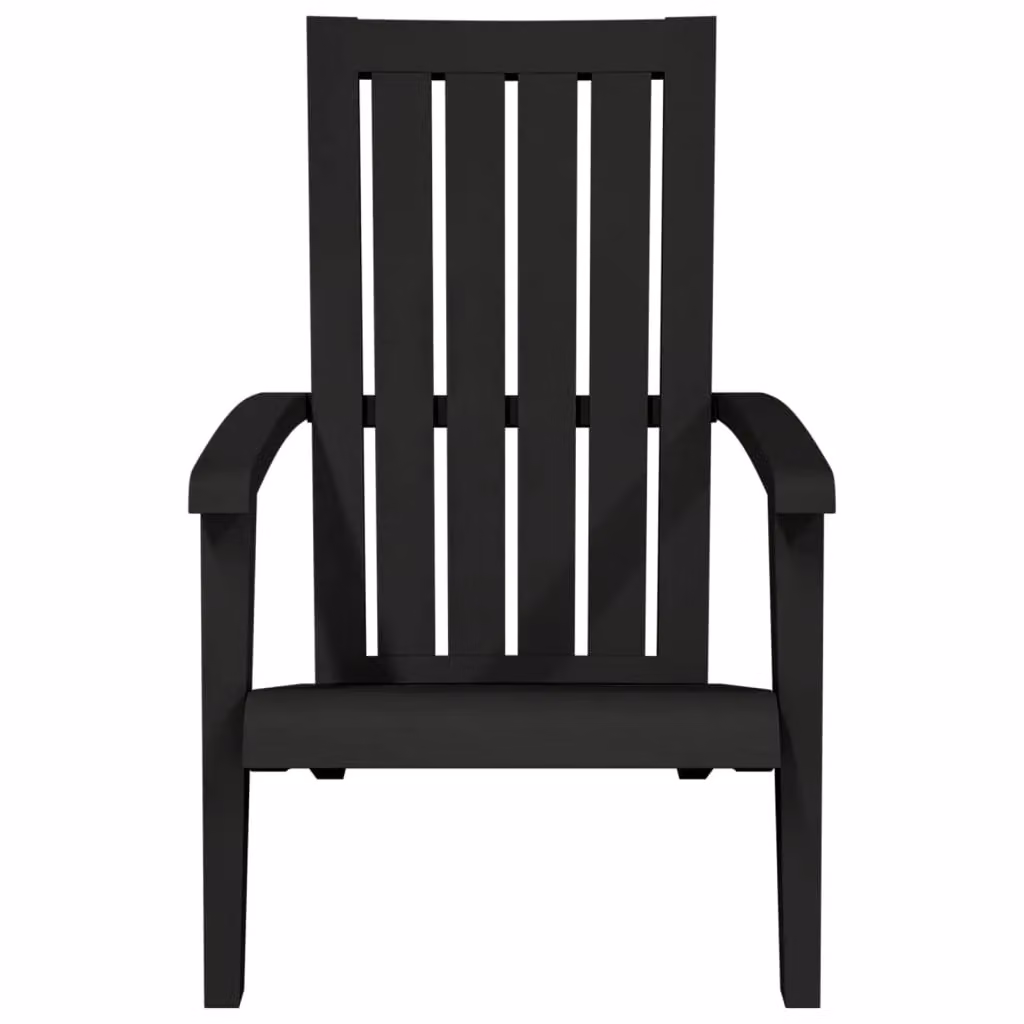 Berkfield Home Garden Adirondack Chair in Black Polypropylene – 3