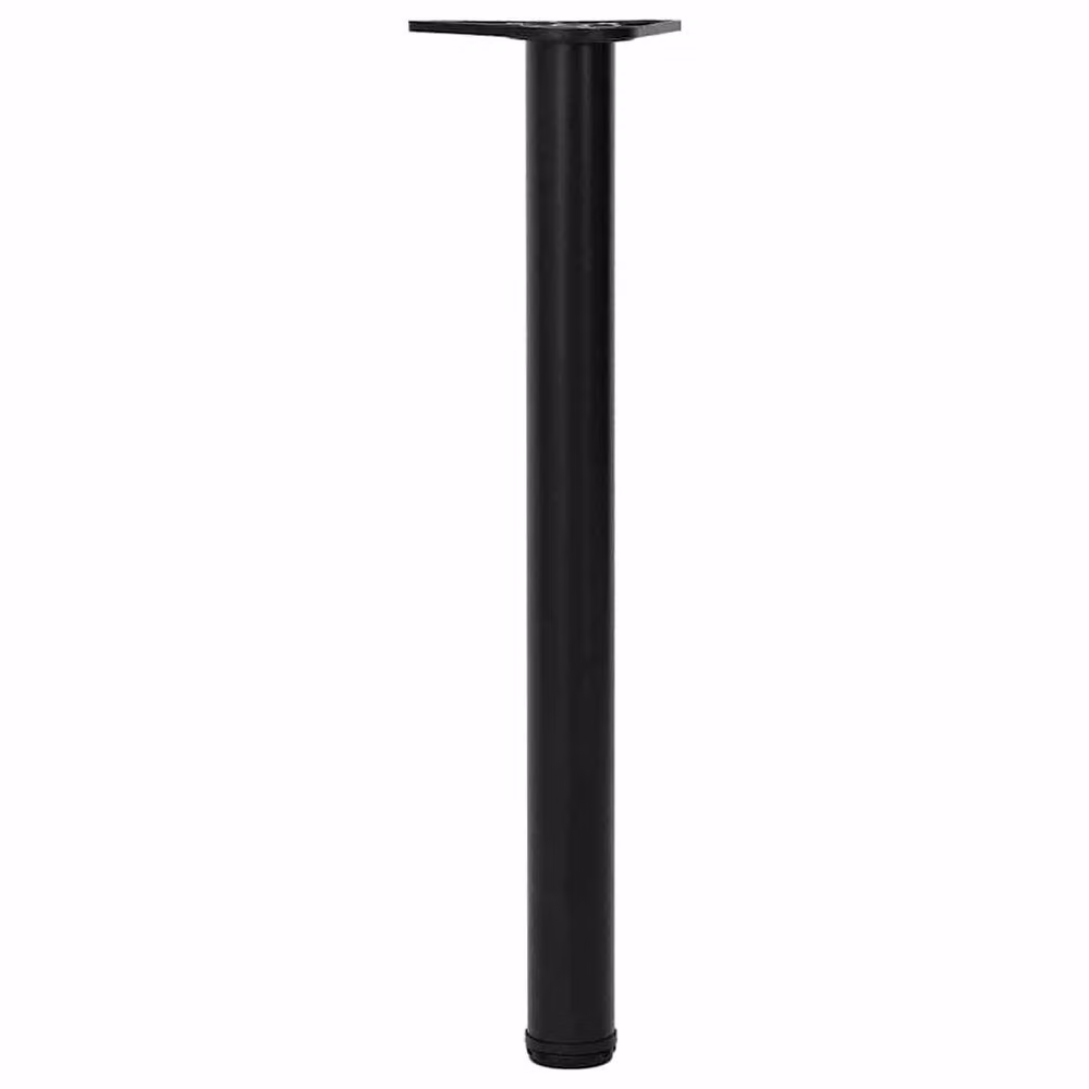 Berkfield Home Set of 4 Height Adjustable Iron Table Legs in Black, Height: 71 cm – 3