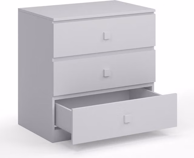 Kidsaw Ltd 3 Drawer Childrens Storage Chest in Grey
