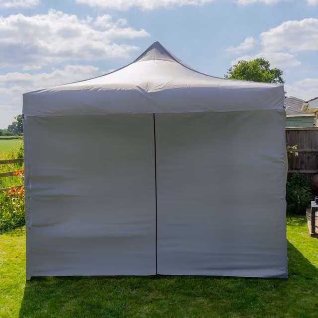 Jack Stonehouse Grey Pop-Up Gazebo with Silver Lining and Steel Frame, W: 450 cm, D: 300 cm
