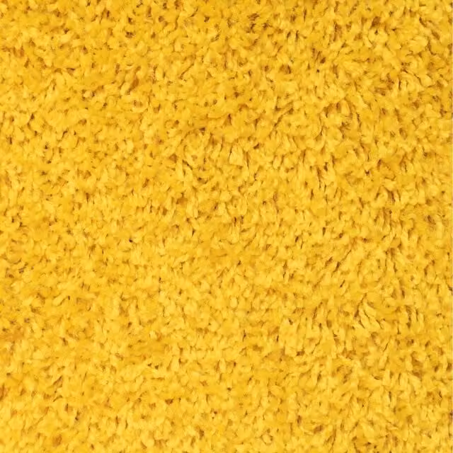 The Rug House Soft Value Shaggy Living Area Rug, Yellow, W/D: 135 x 135 cm