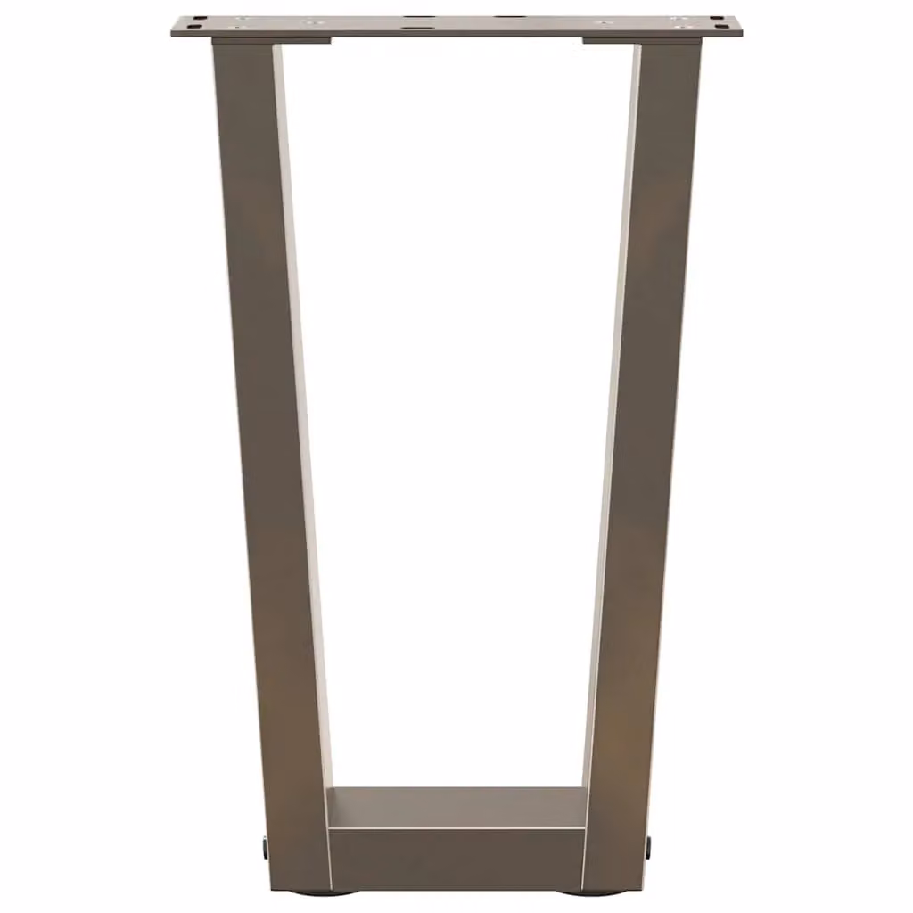 Berkfield Home V-Shape Dining Table Legs, 2 Pieces, Brown Steel, W: 28 cm, H: 42-43.3 cm – 4