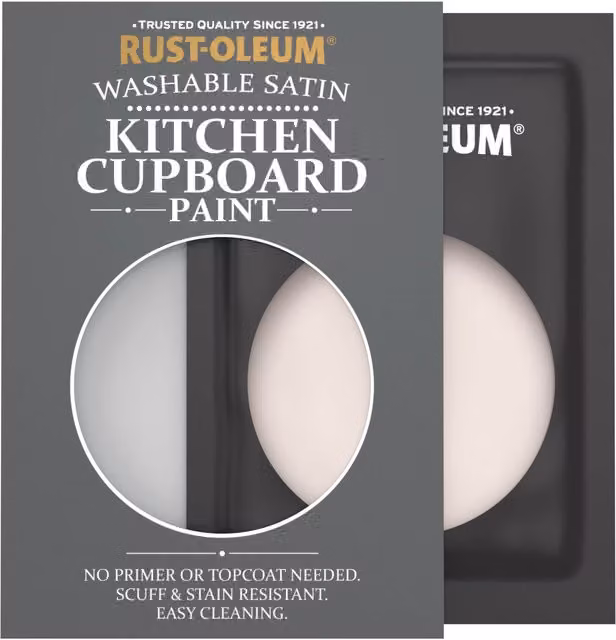 Rust-Oleum Kitchen Cupboard Satin Finish Tester Sachet in Elbow Beach Pink, 10ml