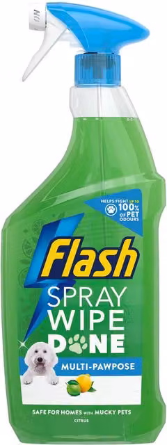 Flash Spray Wipe Done Pet Multi Pawpose Green