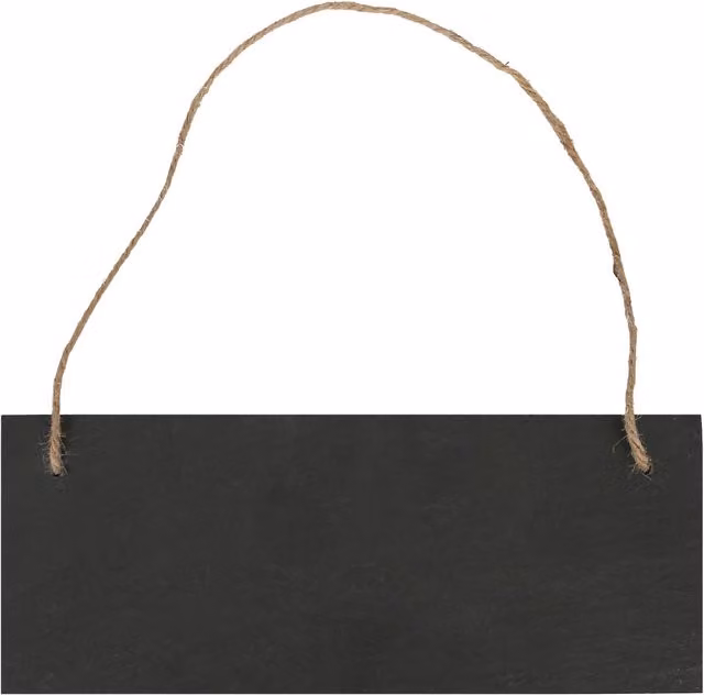 Nicola Spring Black Slate Rectangle Chalkboard Memo Board, W: 25 cm, H: 10 cm – 6