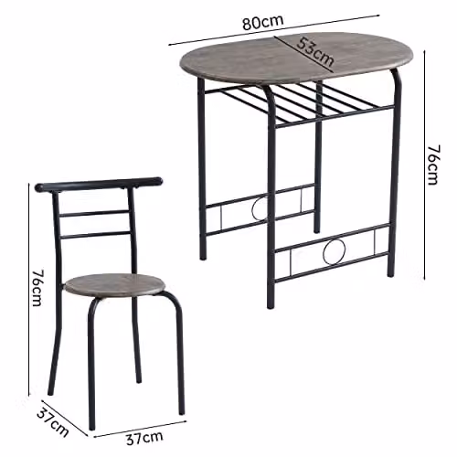 MCC Direct Barley Dining Table and Chairs Set in Black – 2