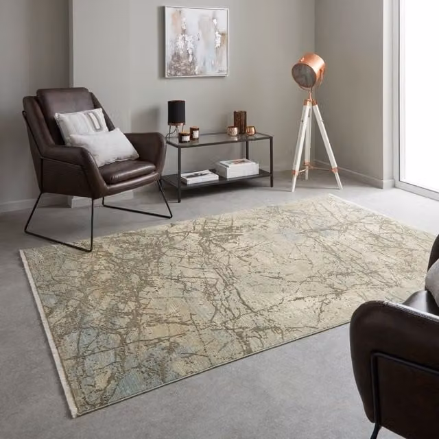 The Rug Shop UK Beige Modern Abstract Kilim Area Rug, W/D: 120 x 180 cm – 1