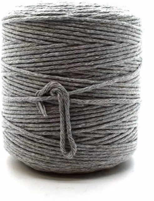 SolaDirect Premium Macrame Cord Twine in Red and Grey, 3mm Diameter, 50m Length