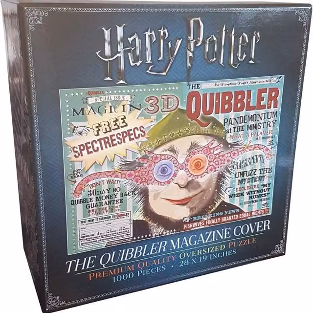 Noble Collection Harry Potter Quibbler Magazine 1000 Piece Jigsaw Puzzle in Brown and Multicolour