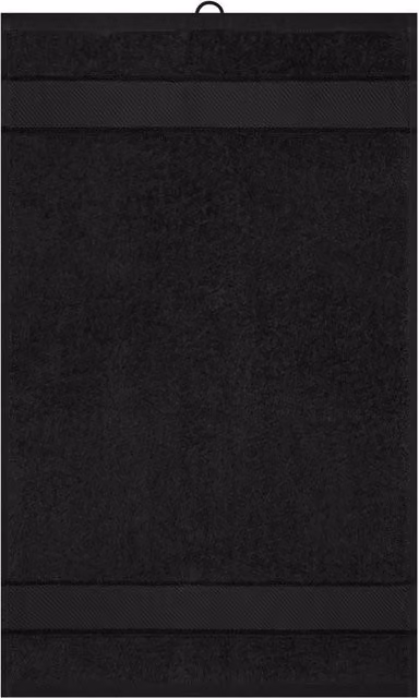 Myrtle Beach Black Ringspun Cotton Terrycloth Guest Towel – 1