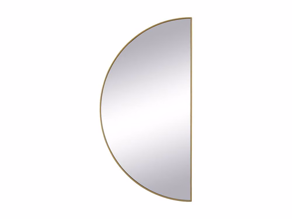 Vente-unique Gavra Half-Circle Metal Wall Mirror in Gold, W: 50 cm, H: 100 cm – 2