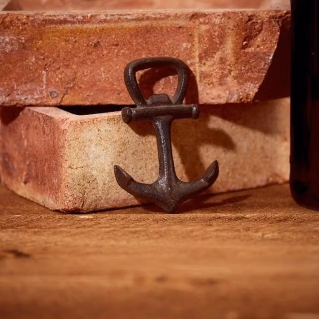 Langs Wrought Iron Anchor Bottle Opener in Grey