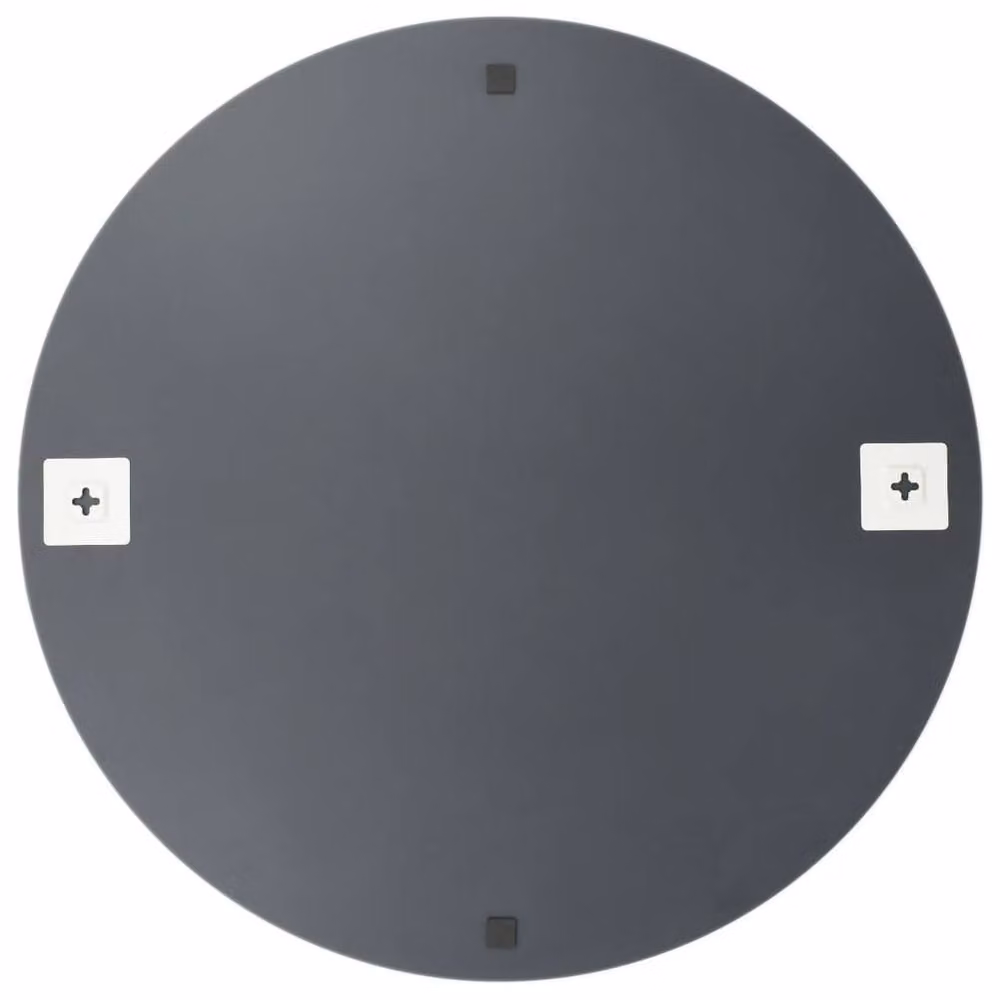 Berkfield Home Round Minimalist Glass Wall Mirror in Silver, Diameter: 60 cm – 2