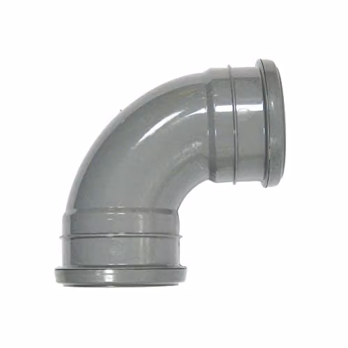 FloPlast 110mm Ring Seal Soil 92.5 Degree Double Socket Bend, Grey