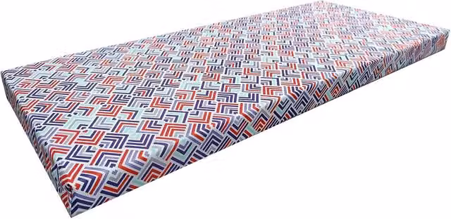 Roseley Water Repellent 3 Seater Rectangular Bench Pad in Grey, Red and Multicolour with Foam Filling and Polyester Cover