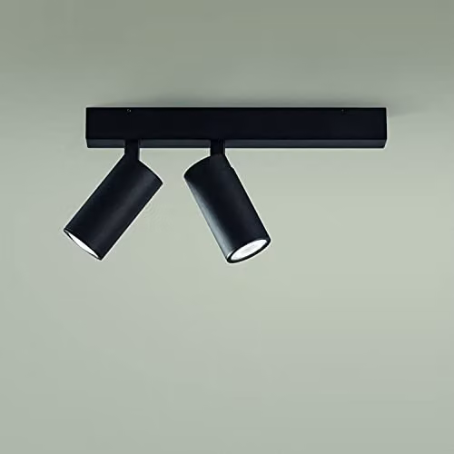 Netlighting LEDS C4 Simply Twin Spotlight in Metallic Black with 7W GU10 Bulbs