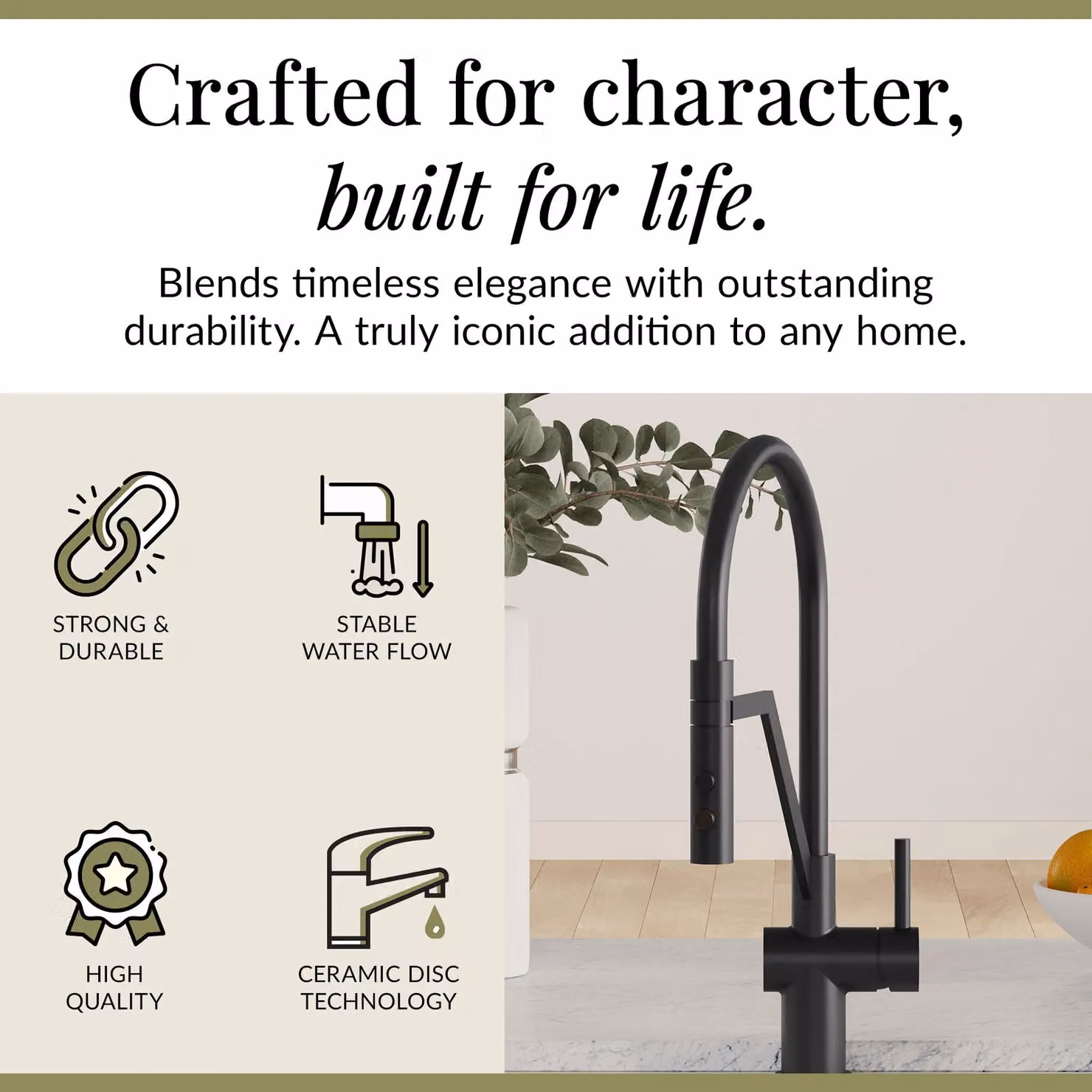 Balterley Rana Kitchen Mono Mixer Tap, Single Lever, Matt Black – 2