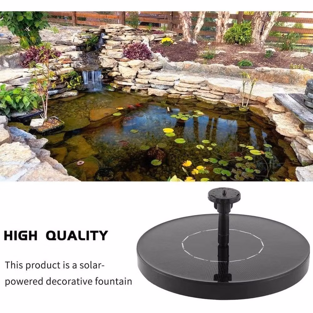 PAWNORA Black Solar Floating Fountain Pump for Garden Pools and Bird Baths – 6