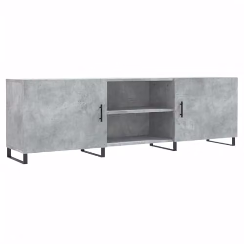 vidaXL Modern TV Cabinet in Concrete Grey, W/D/H: 150 x 30 x 50 cm