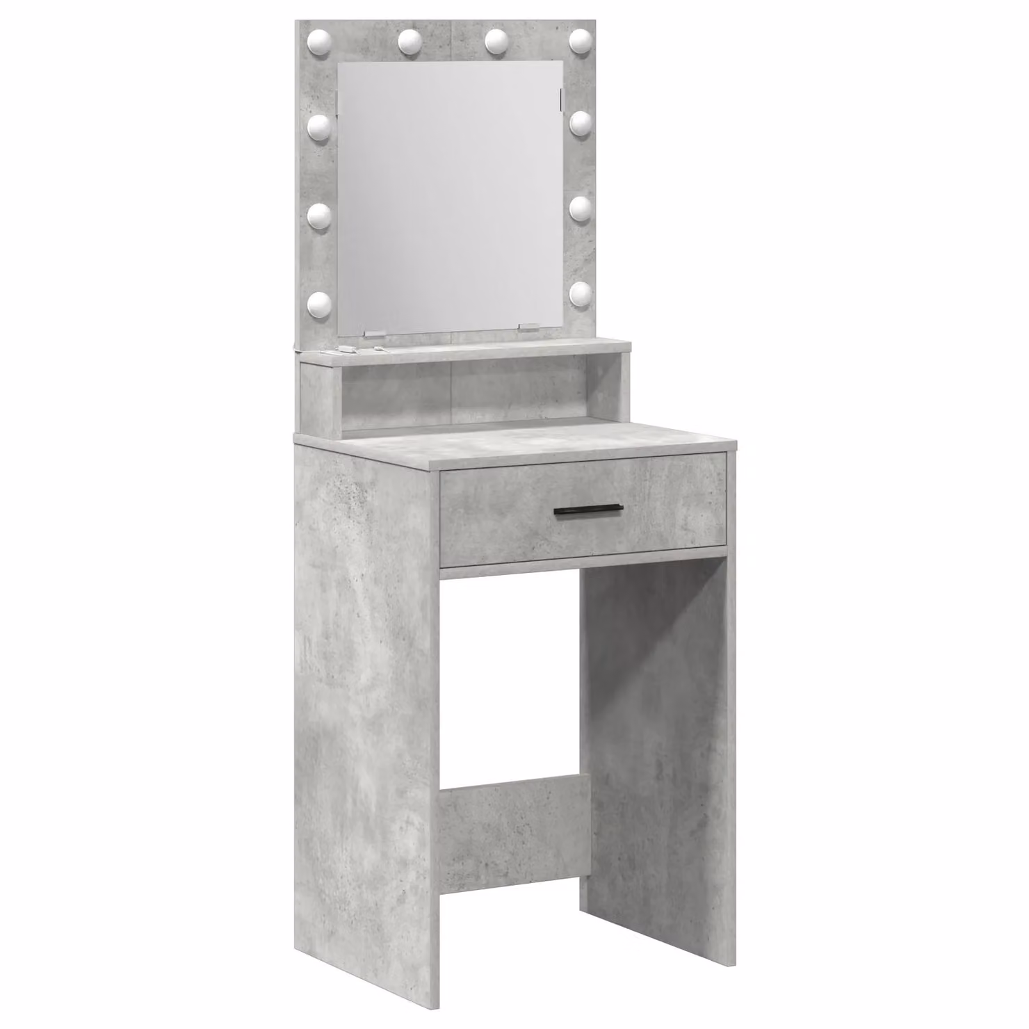 Berkfield Home Modern Dressing Table with Hollywood LED Lights in Grey, W/D/H: 50 x 41 x 135 cm – 2