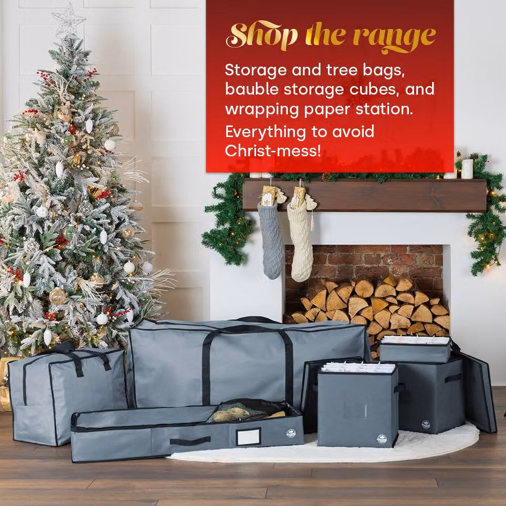 LIVIVO Heavy Duty Christmas Tree Storage Bag for 7ft Trees, Grey – 6