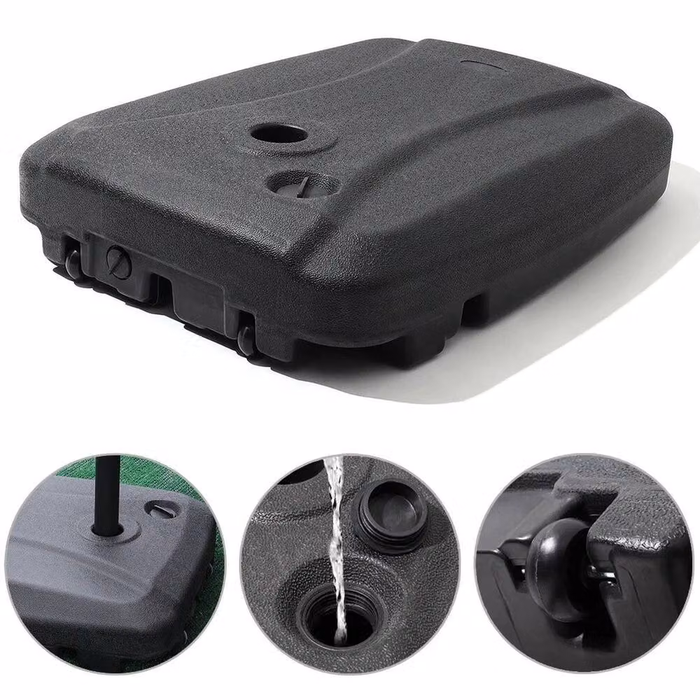 SPETLEK Black Plastic Parasol Base Weights for Banana Cantilever Parasols – 3