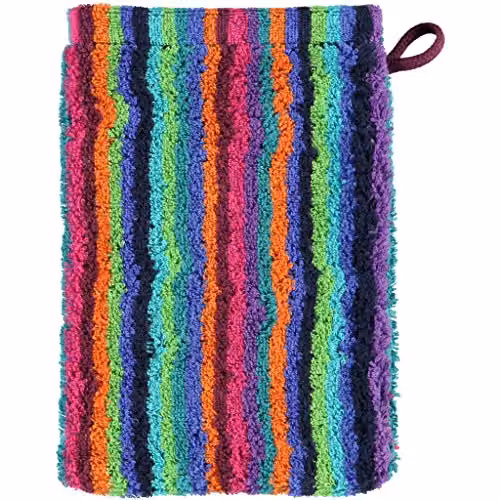 Cawö Lifestyle Stripes Multicolour Cotton Terry Wash Mitt, W: 16 cm x H: 22 cm
