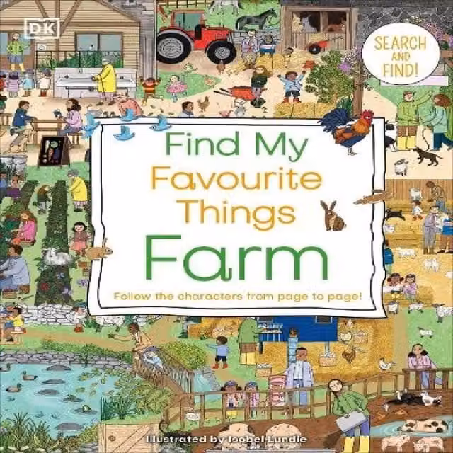 DK Find My Favourite Things Farm Search and Find Multicolour Cardboard Book
