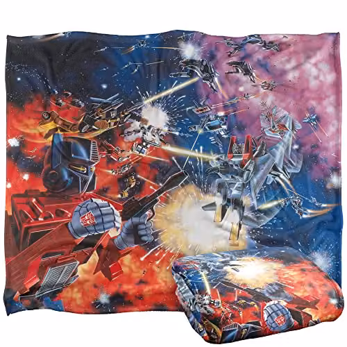 LOGOVISION Transformers Autobot Box Art Super Soft Fleece Throw Blanket, Multicolour, W/D/H: 152 x 127 cm