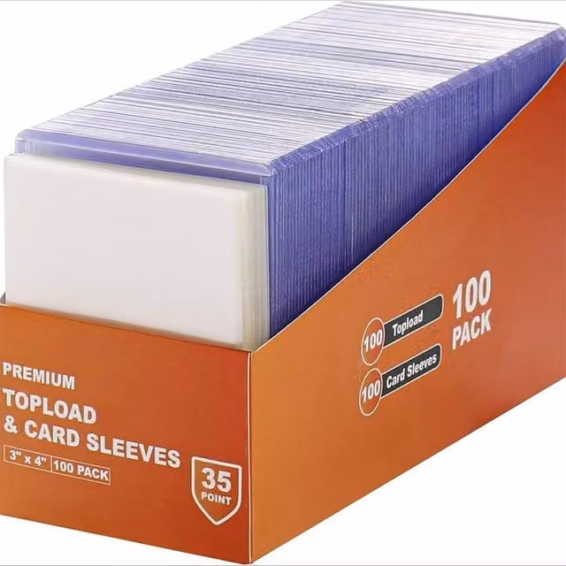 Ventryn 100-Pack Clear Plastic Card Holder Toploaders, 7.62 x 10.16 cm – 1