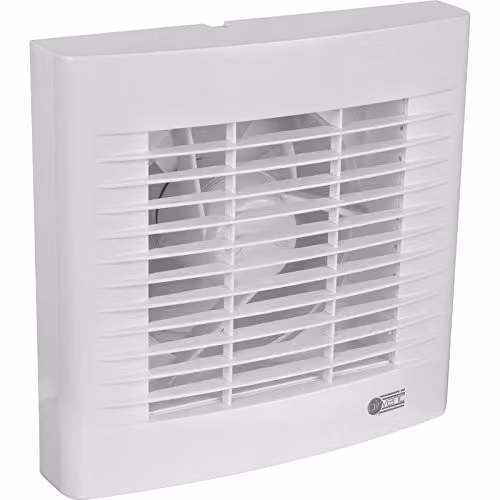 Airvent White and Grey Kitchen Extractor Fan with Pullcord for Wall or Window Mounting