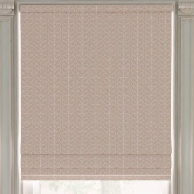 Orla Kiely Linear Stem Made to Measure Blackout Roman Blind in Pink