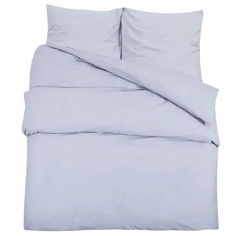 Berkfield Home Grey Microfibre Duvet Cover and Pillowcase Set, W: 240 cm, H: 220 cm