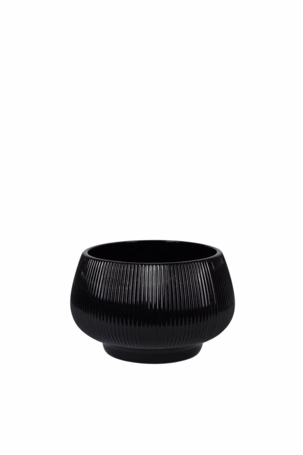 KDMD Hortus Belgrade Round Ceramic Tabletop Bowl, Black, W: 24 cm, D: 18 cm, H: 18 cm – 2