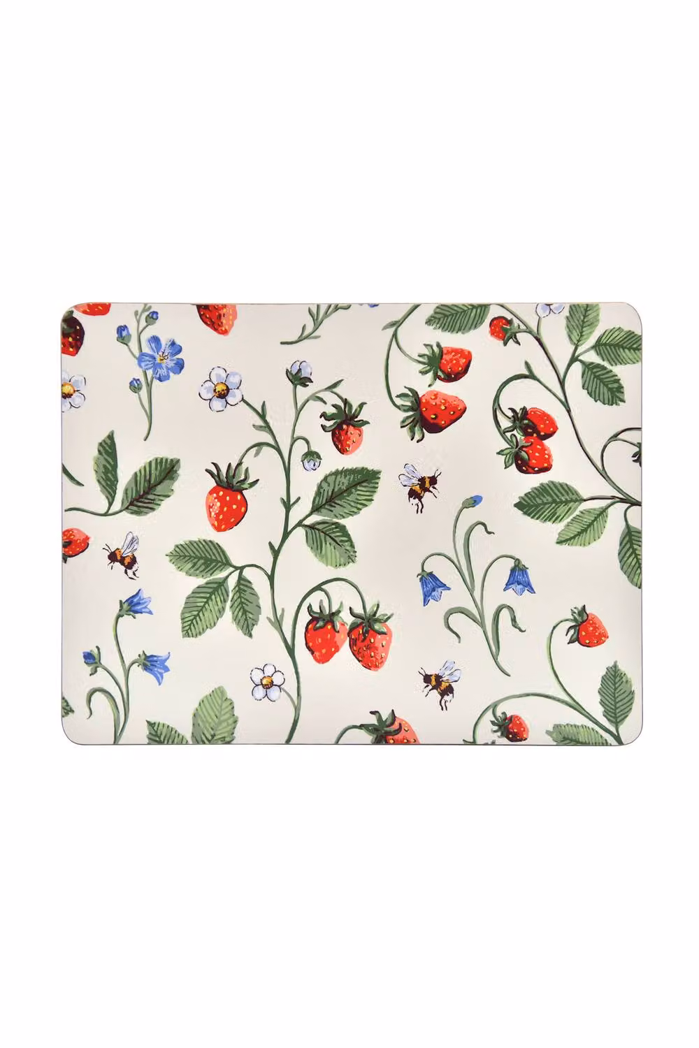 Ulster Weavers Strawberry Patch Floral Printed MDF Placemats, Pack of 4, Multicolour – 2