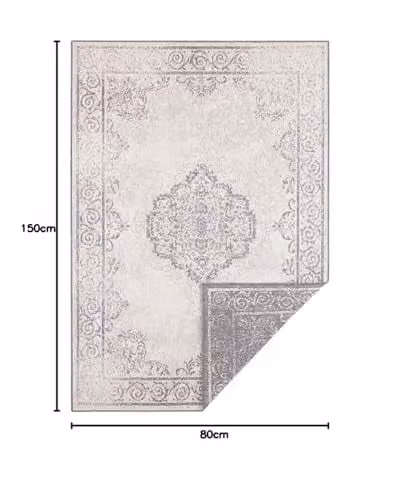 Hanse Home Reversible Woven Green and Grey Indoor and Outdoor Rug, W: 80 cm, L: 150 cm – 2