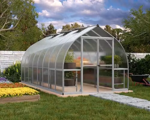 Palram Bella Polycarbonate Greenhouse Kit in Silver, W: 244 cm, H: 219 cm – 4