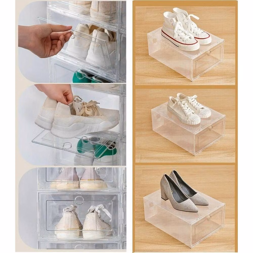 FORGEVIO Set of 12 Transparent Plastic Shoe Display Boxes for Sneakers and Trainers – 3