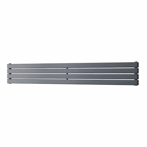 UK Radiators Typhoon Axis Anthracite Horizontal Designer Double Panel Steel Radiator W: 180 cm, H: 27.2 cm – 2