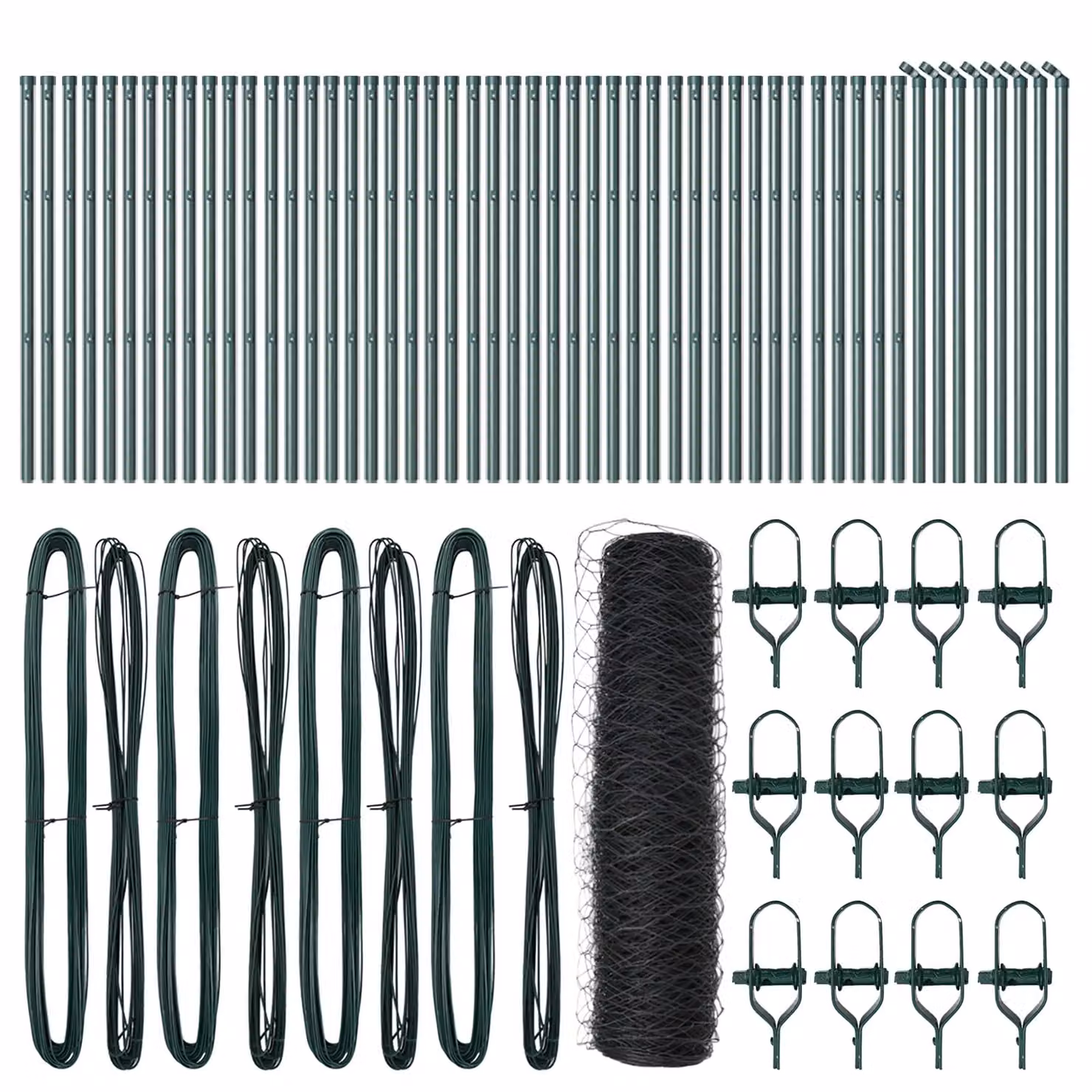 Berkfield Home Grey Powder-Coated Steel Hexagon Wire Mesh Fence, H: 60 cm x L: 100 m – 2