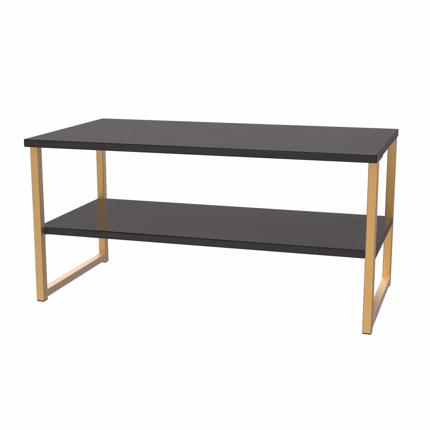 2 U Tamworth XXL Coffee Table in Black and Gold, W/D: 1000 x 500 mm – 2
